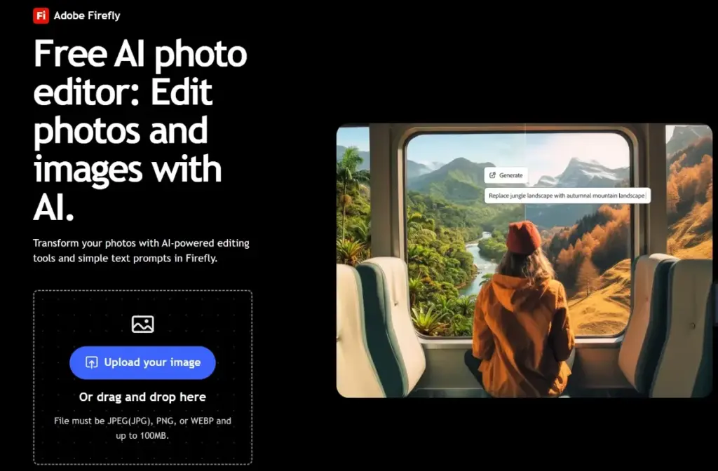 Adobe Firefly AI photo editor with Generative Fill for editing product images