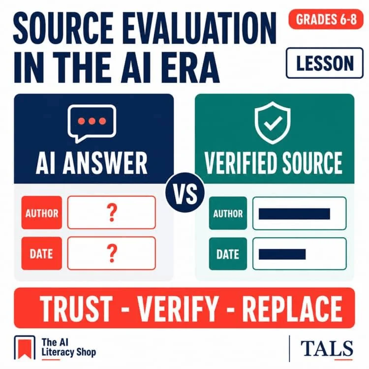 AI answer vs verified source infographic showing how to trust, verify and replace AI citations